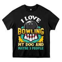 Black bowling shirt funny dog lover quote bowler gift t shirt Heavy Core Tee - linhVisuals