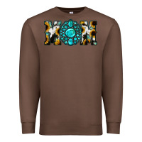Chestnut Sunflower Cowhide Turquoise Gemstone Mom Premium Sweatshirt - Jasminsmagicworld