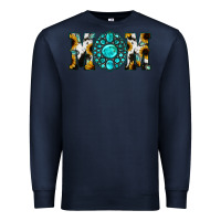 Navy Sunflower Cowhide Turquoise Gemstone Mom Premium Sweatshirt - Jasminsmagicworld