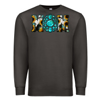 Smoke Sunflower Cowhide Turquoise Gemstone Mom Premium Sweatshirt - Jasminsmagicworld
