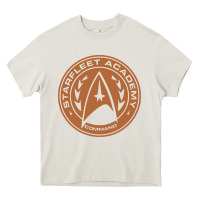 Cream star fleet academy dropout stars trekie trek geek Heavy Core Tee - linhVisuals