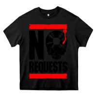Black no requests dj turntable vinyl record Heavy Core Tee - linhVisuals