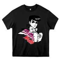 Black josuke very bizarre Heavy Core Tee - linhVisuals