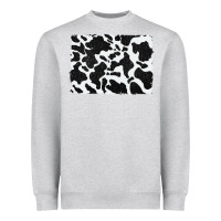 Heather Grey distressed black glitter cowhide pattern Heavyweight Sweatshirt - RanaPortraitStore