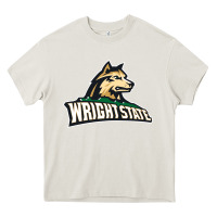 Cream wright state Heavy Core Tee - linhVisuals