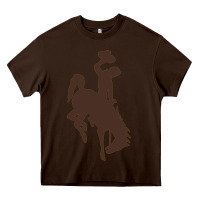 Chocolate Brown wyoming athletics Heavy Core Tee - linhVisuals