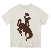 Cream wyoming athletics Heavy Core Tee - linhVisuals