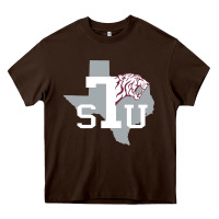 Chocolate Brown texas southern Heavy Core Tee - linhVisuals