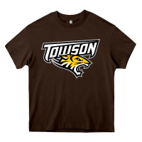 Chocolate Brown towson tigers Heavy Core Tee - linhVisuals