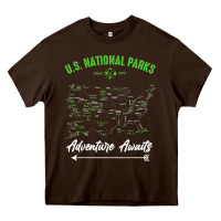 Chocolate Brown national parks adventure lover camping hiking camper fan t shirt Heavy Core Tee - linhVisuals