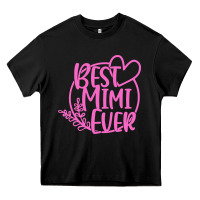 Black best mimi ever Heavy Core Tee - linhVisuals