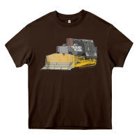 Chocolate Brown killdozer tread back tank top Heavy Core Tee - linhVisuals