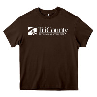 Chocolate Brown tri county technical center Heavy Core Tee - linhVisuals