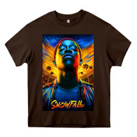 Chocolate Brown snowfall fx tv show Heavy Core Tee - linhVisuals
