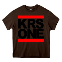 Chocolate Brown hip hop krs one Heavy Core Tee - linhVisuals