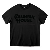 Black columbia house record & tape club Heavy Core Tee - linhVisuals
