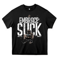 Black EMBRACE THE SUCK VINTAGE Heavy Core Tee - linhVisuals