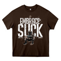 Chocolate Brown EMBRACE THE SUCK VINTAGE Heavy Core Tee - linhVisuals