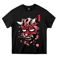 Black darth oni Heavy Core Tee - linhVisuals