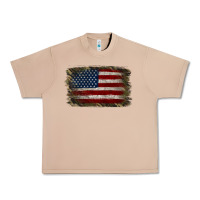 Burro Camouflage Usa Flag Background Urban Heavy Tee - Jasminsmagicworld