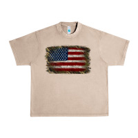 French Oak Camouflage Usa Flag Background Urban Heavy Tee - Jasminsmagicworld