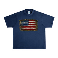 Navy Camouflage Usa Flag Background Urban Heavy Tee - Jasminsmagicworld