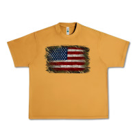 Peanut Butter Camouflage Usa Flag Background Urban Heavy Tee - Jasminsmagicworld