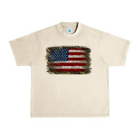 Camouflage Usa Flag Background Urban Heavy Tee | Teevron