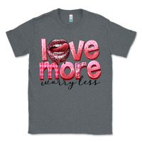 Charcoal Heather Love more worry less Classic Tee - FaDigitalArtStudio