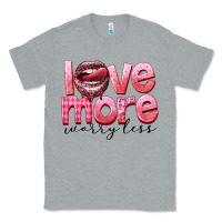 Heather Grey Love more worry less Classic Tee - FaDigitalArtStudio
