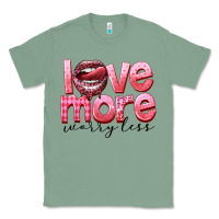 Sage Love more worry less Classic Tee - FaDigitalArtStudio