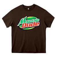 Chocolate Brown #mountain dude Heavy Core Tee - linhVisuals