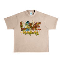 French Oak Love Camping Urban Heavy Tee - CowhideDigitalArt