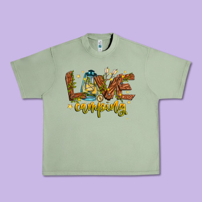 Love Camping Urban Heavy Tee Designed By Cowhidedigitalart