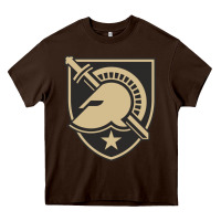 Chocolate Brown army west point Heavy Core Tee - linhVisuals