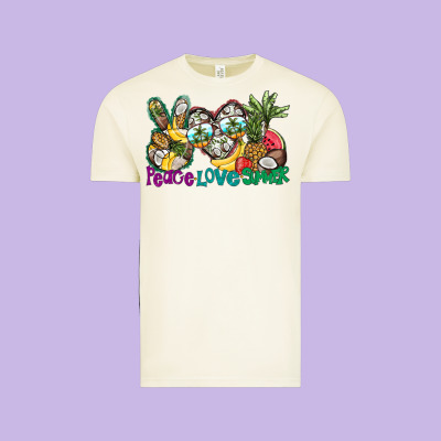 Peace Love Summer Vintage Tee Designed By Cowhidedigitalart