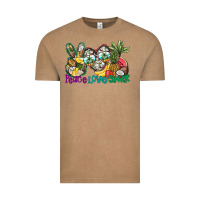 Vintage Coffee Peace Love Summer Vintage Tee - CowhideDigitalArt
