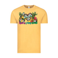 Vintage Mustard Peace Love Summer Vintage Tee - CowhideDigitalArt