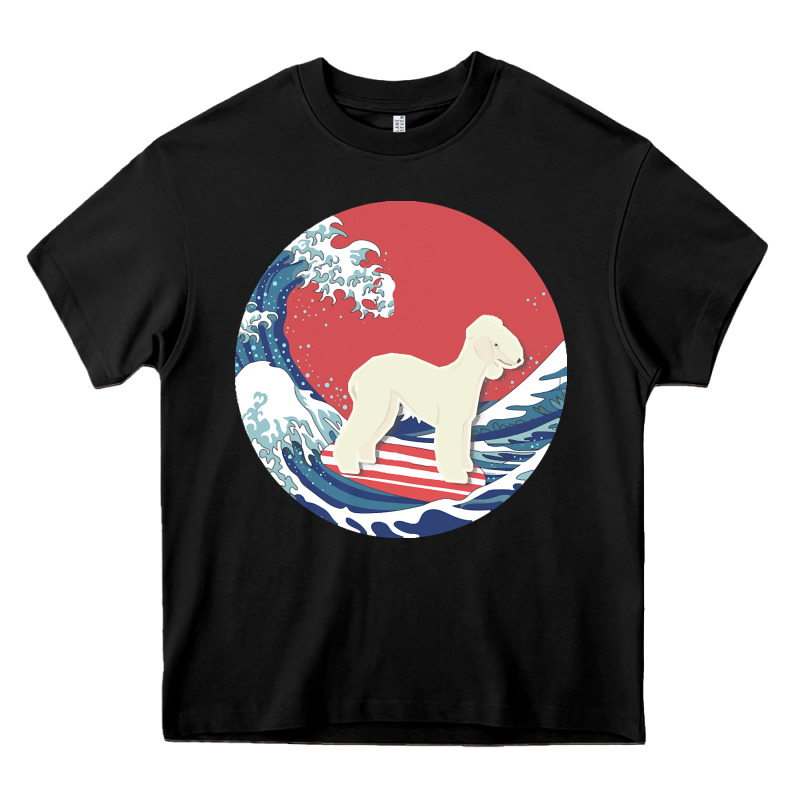 Bedlington Terrier T  Shirt Bedlington Terrier Gifts   Ocean Waves Sur Heavy Core Tee by linhVisuals | Teevron