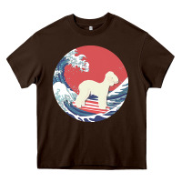Chocolate Brown bedlington terrier t  shirt bedlington terrier gifts   ocean waves sur Heavy Core Tee - linhVisuals