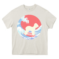 Cream bedlington terrier t  shirt bedlington terrier gifts   ocean waves sur Heavy Core Tee - linhVisuals