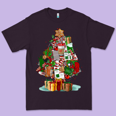 Nurse Christmas Tree Premium Tee Designed By Fadigitalartstudio