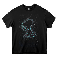 Black s.n.o.o.p.y stars Heavy Core Tee - linhVisuals