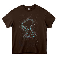 Chocolate Brown s.n.o.o.p.y stars Heavy Core Tee - linhVisuals