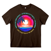 Chocolate Brown san elijo state beach t  shirt san elijo state beach, encinitas, calif Heavy Core Tee - linhVisuals