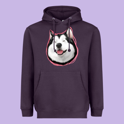 Husky Heavyweight Hoodie Designed By Jasminsmagicworld