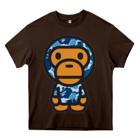 Chocolate Brown baby milo bape camo Heavy Core Tee - linhVisuals