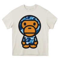 Cream baby milo bape camo Heavy Core Tee - linhVisuals