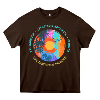 Chocolate Brown bal harbour t  shirt bal harbour, miami  dade county, florida t  shirt Heavy Core Tee - linhVisuals