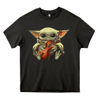Asphalt baby yoda hug violin [tb] Heavy Core Tee - linhVisuals